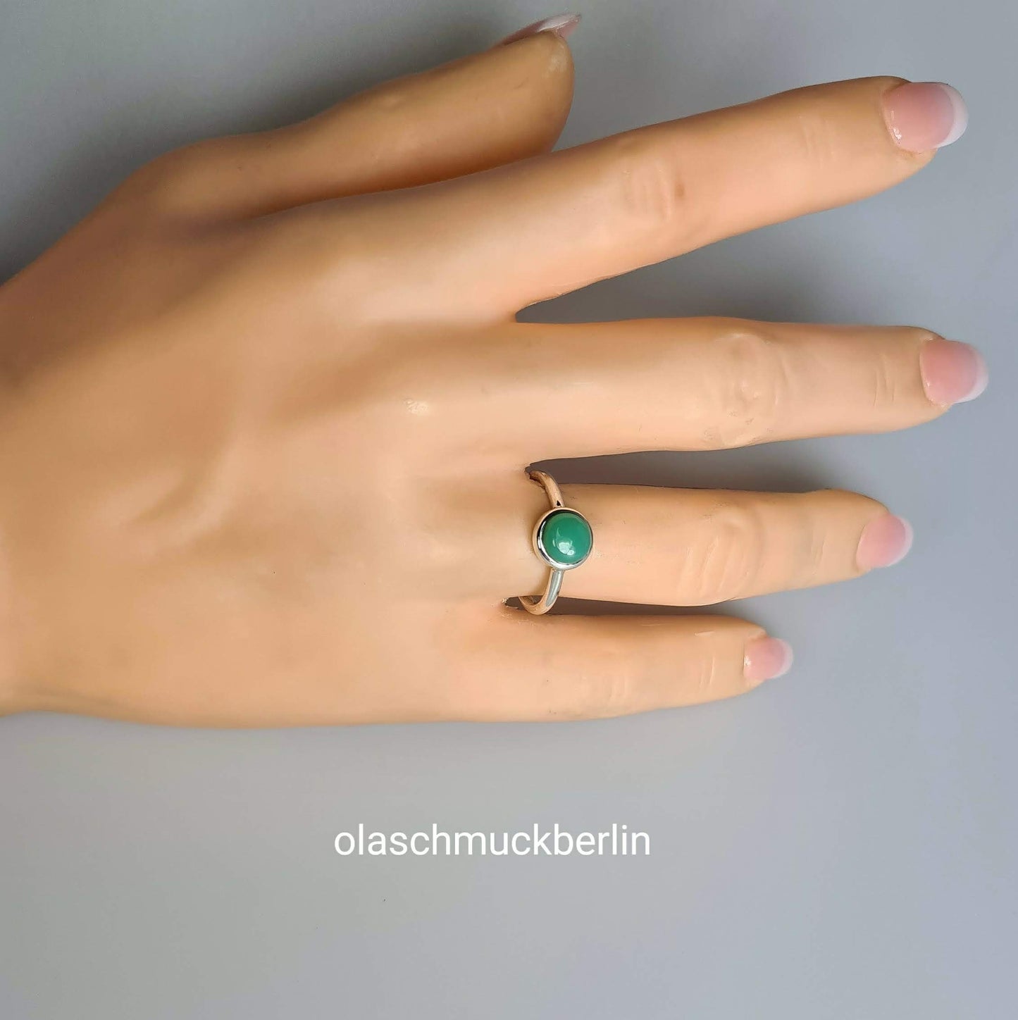 Silberring mit Chrysopras