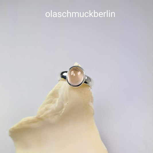Silberring mit Rosenquarz