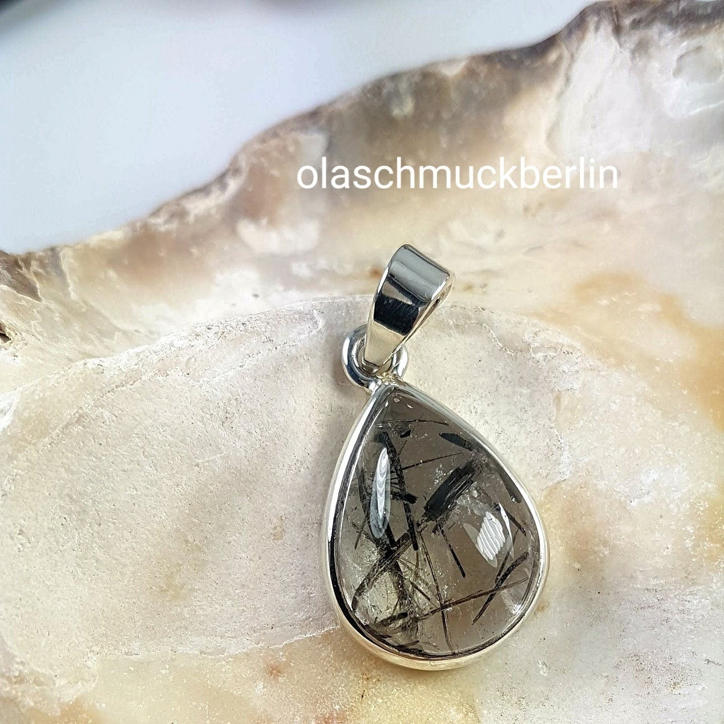 Silberanhänger mit Turmalinquarz // 1,0