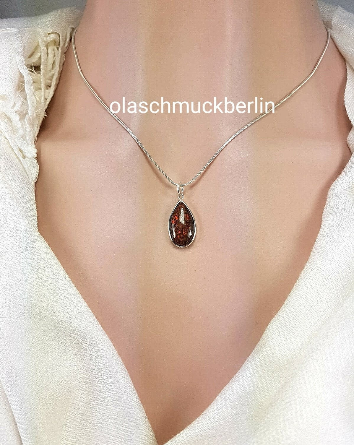 Silberanhänger mit Ammolith // 1,0