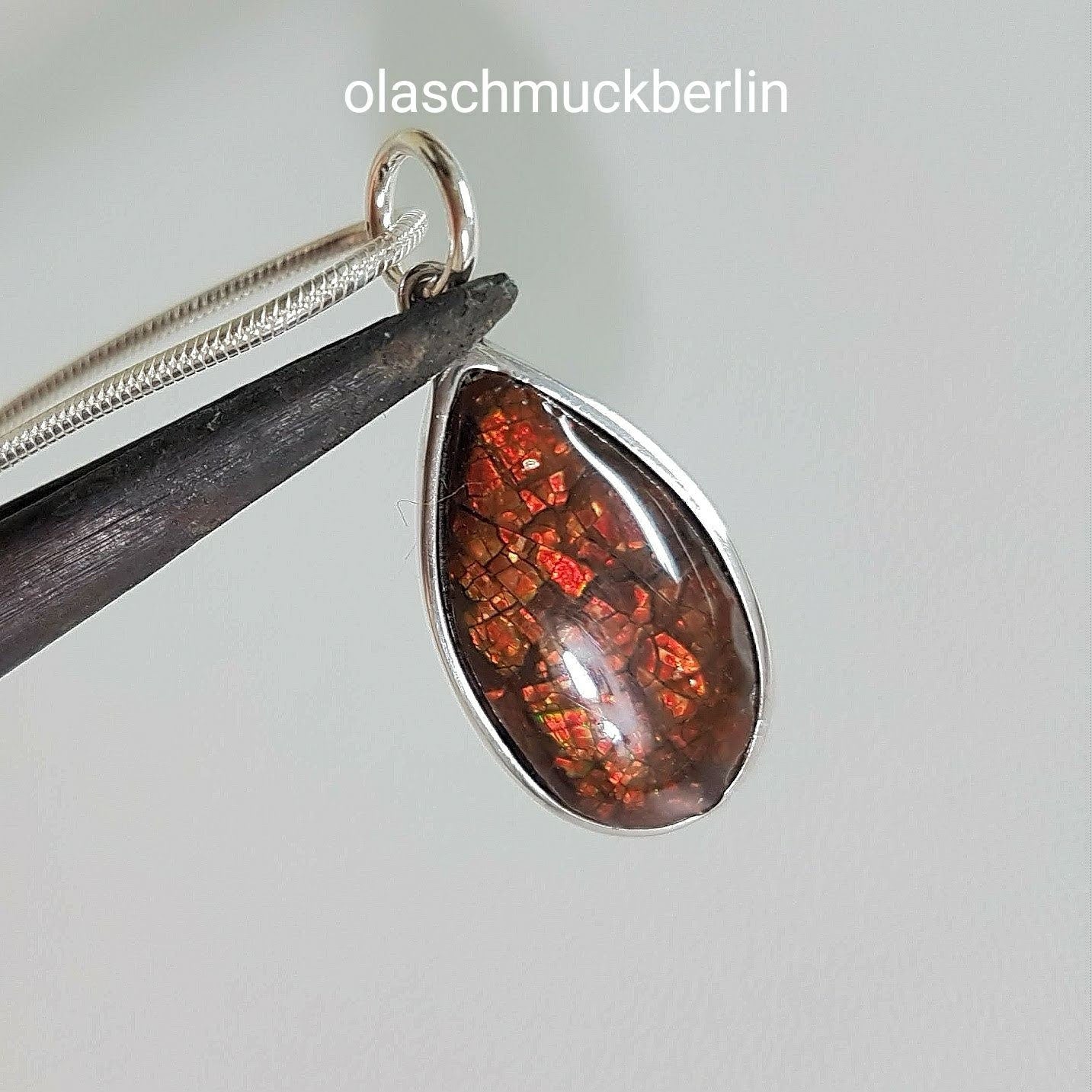 Silberanhänger mit Ammolith // 1,0