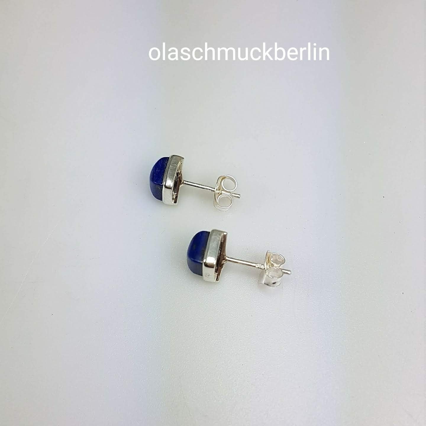 Silberohrstecker mit Lapislazuli