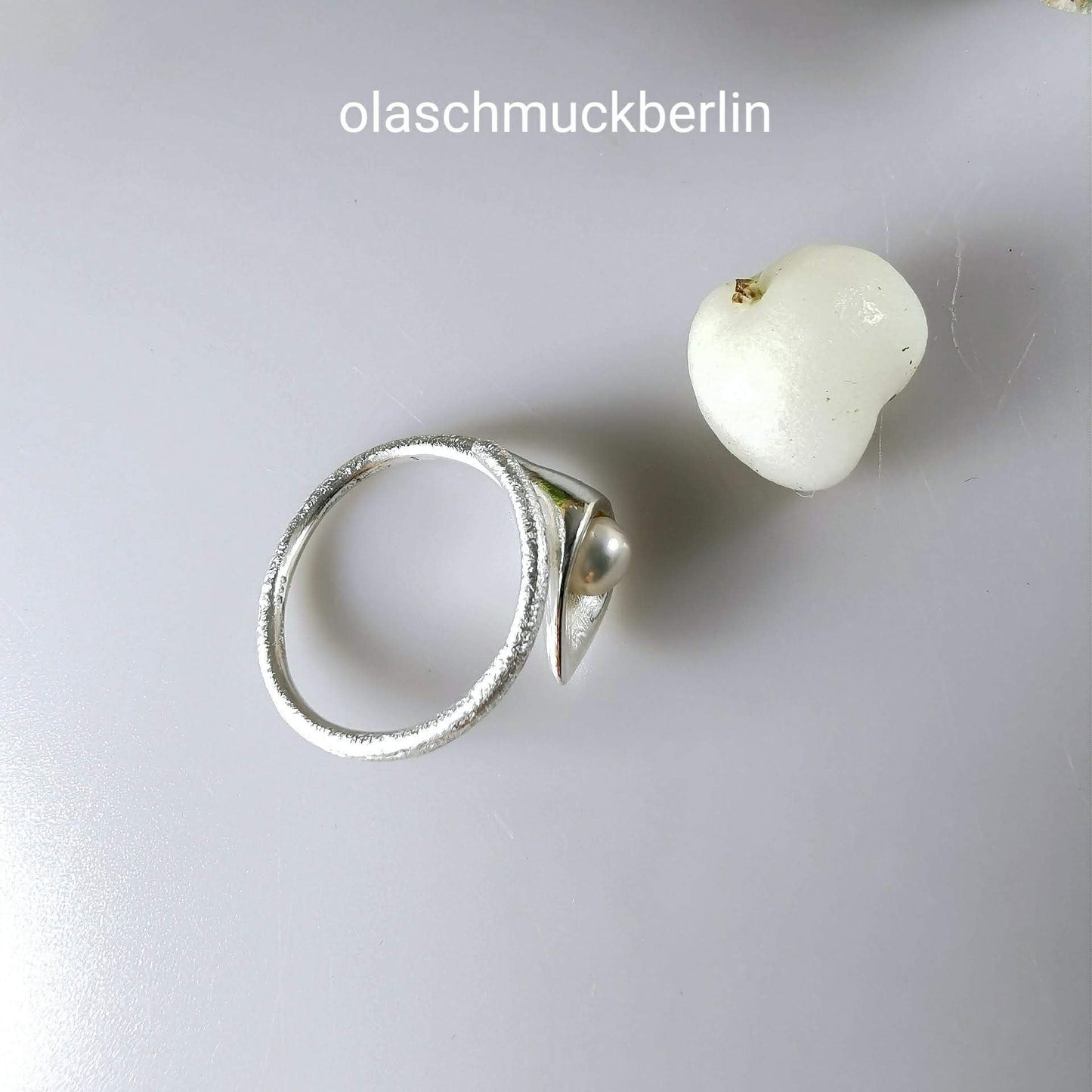 Silberring mit Süßwasserperle
