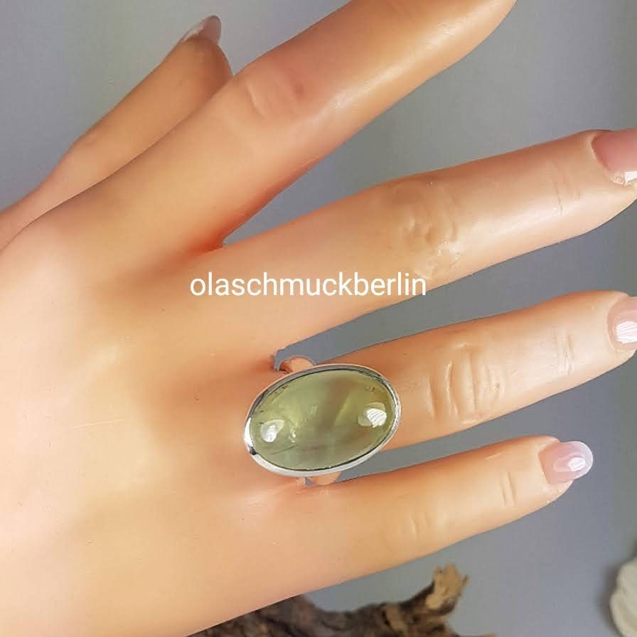 Silberring mit Prehnit