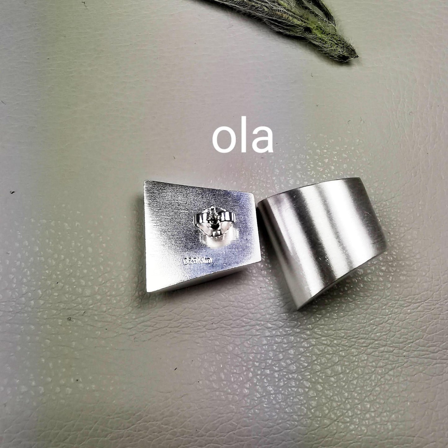 Solid handmade silver earrings