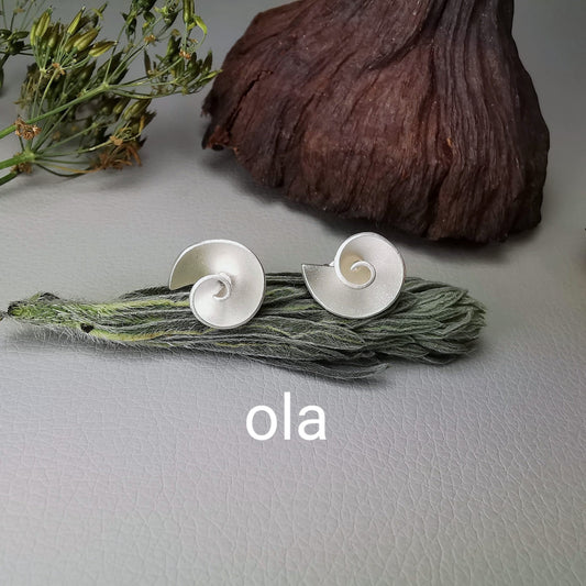 Handgefertigte Silberohrstecker