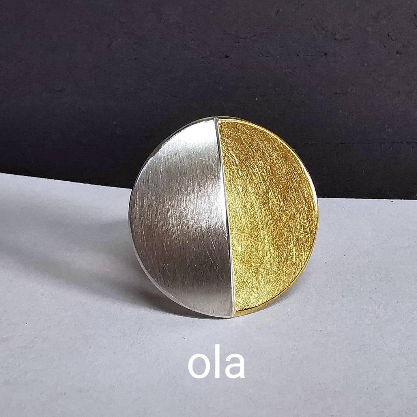 Handgefertigter Silberring -bicolor-
