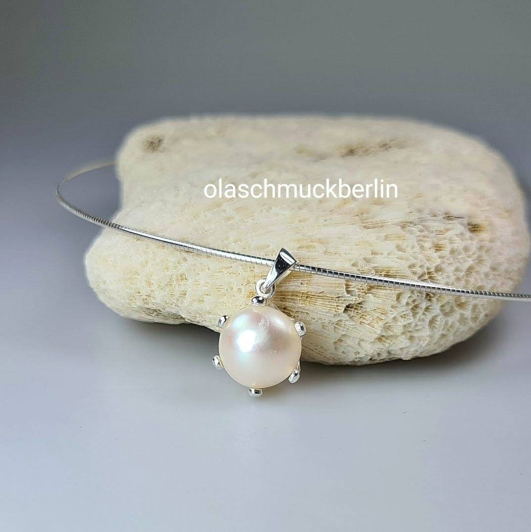 Silber Anhänger mit Süßwasserperle