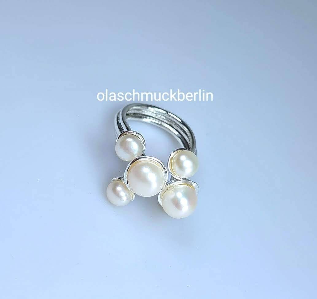 Silberring mit Süßwasserperlen