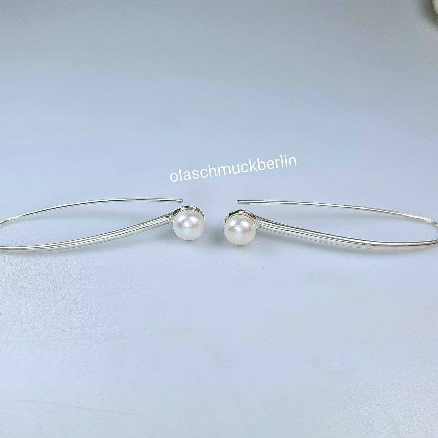 Silber Ohrringe mit Süßwasserperle