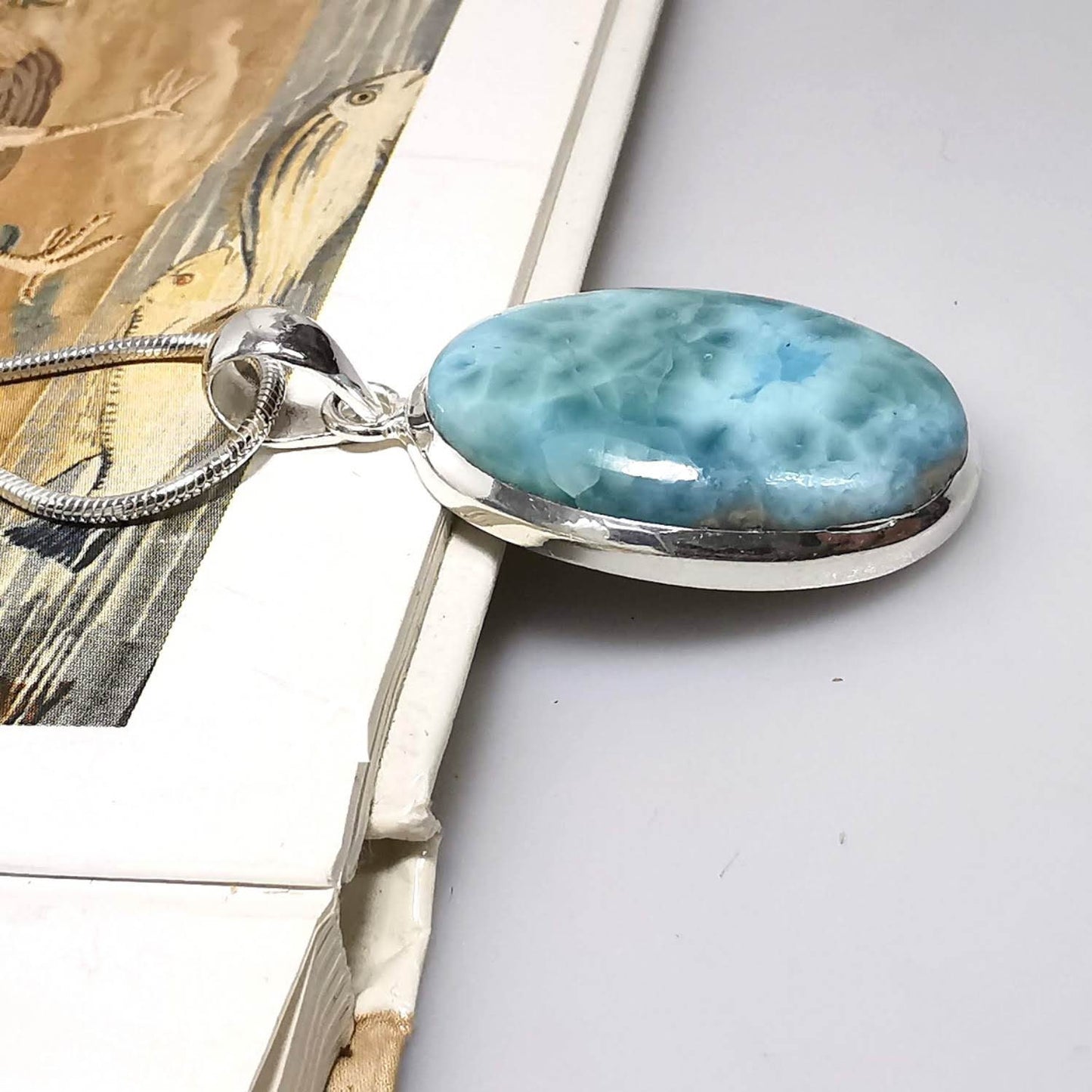 Silberanhänger mit Larimar // 1,5