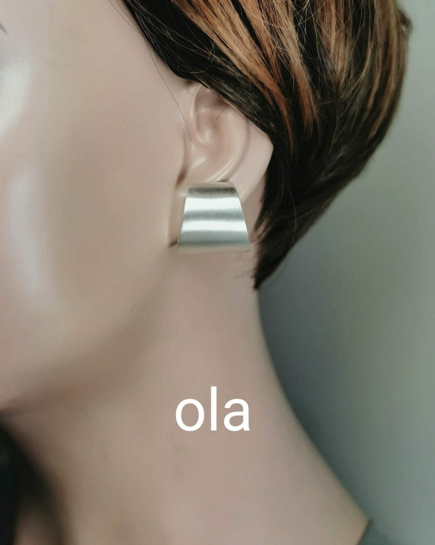 Solid handmade silver earrings