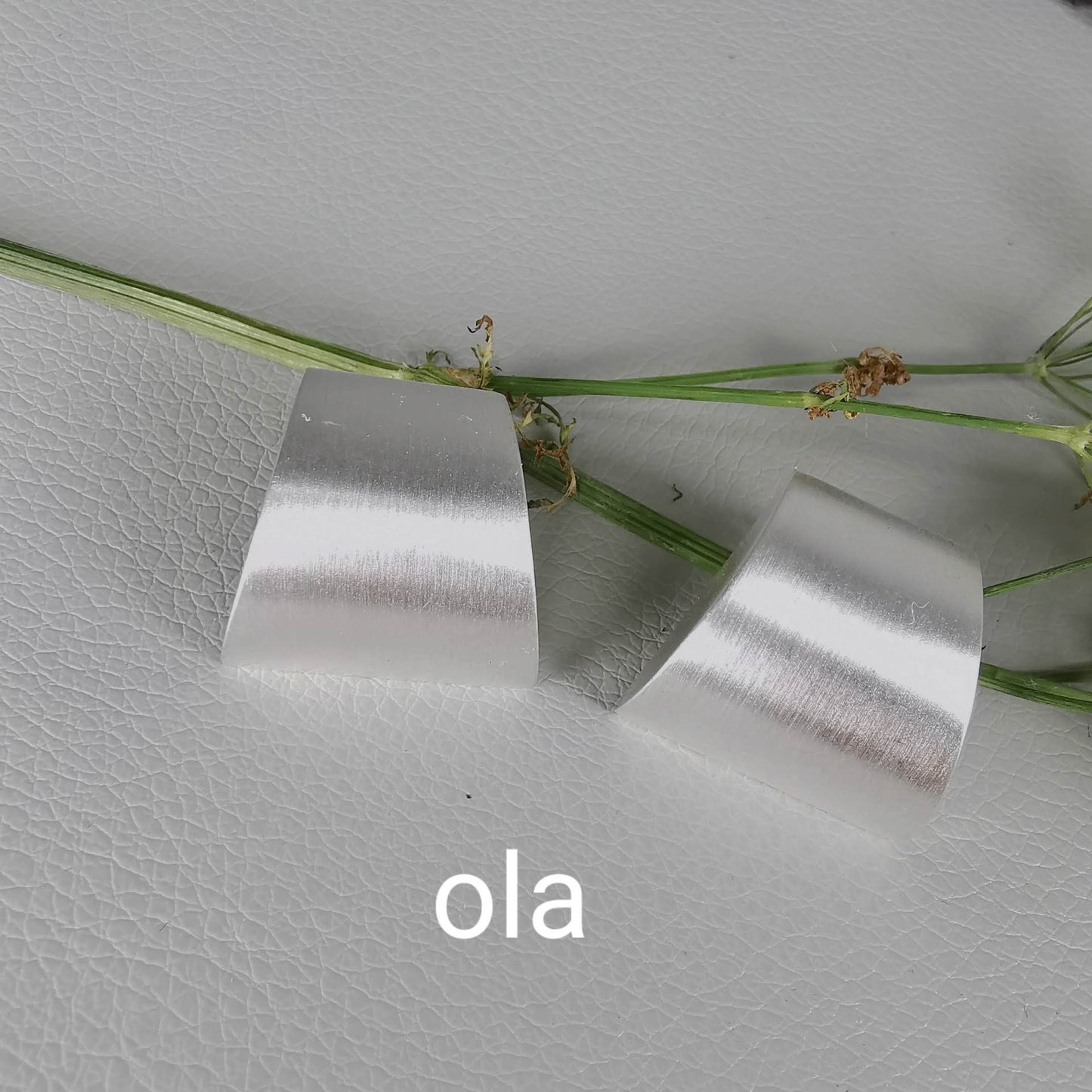 Solid handmade silver earrings