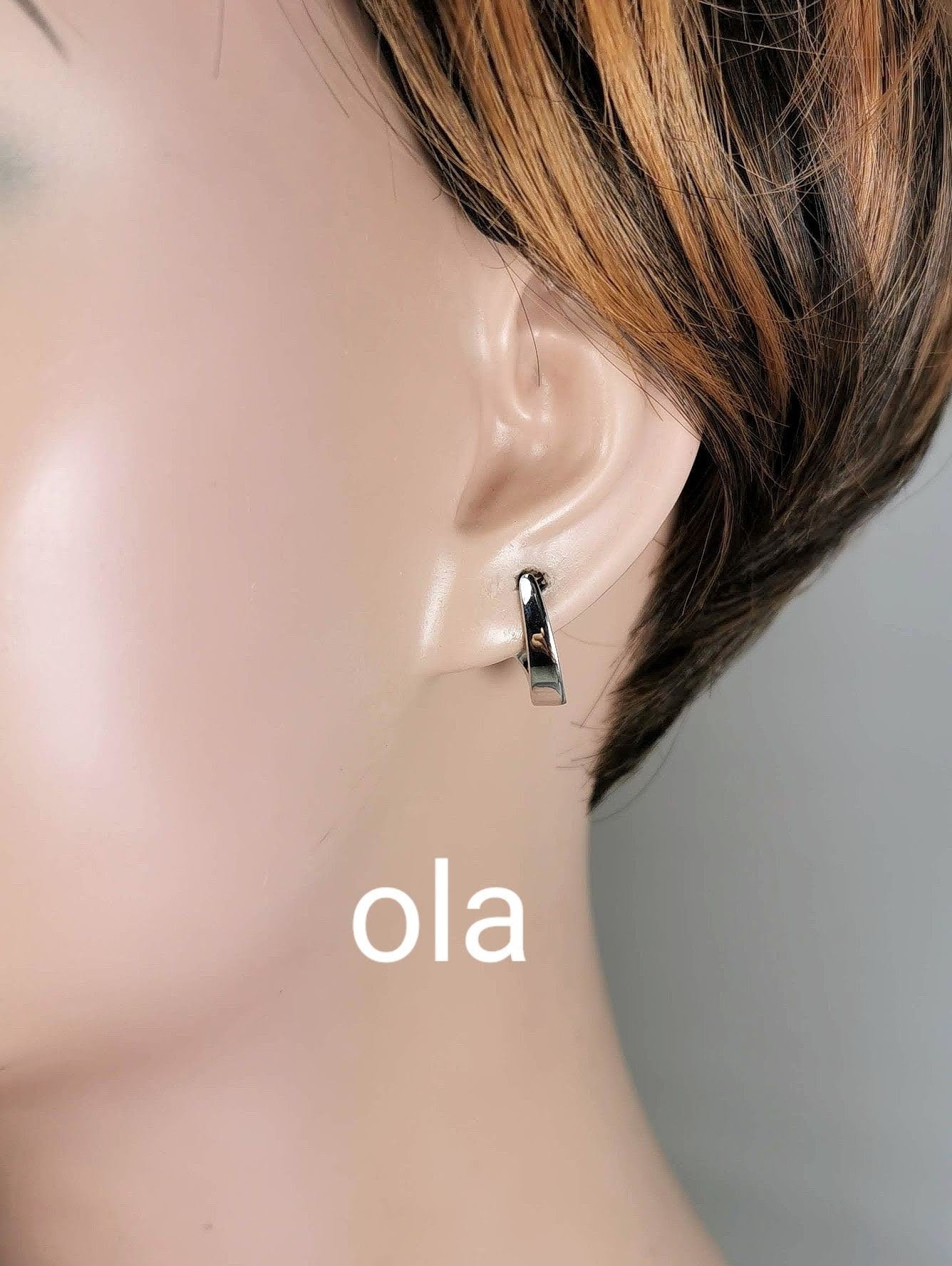 Handgefertigte Silberohrstecker
