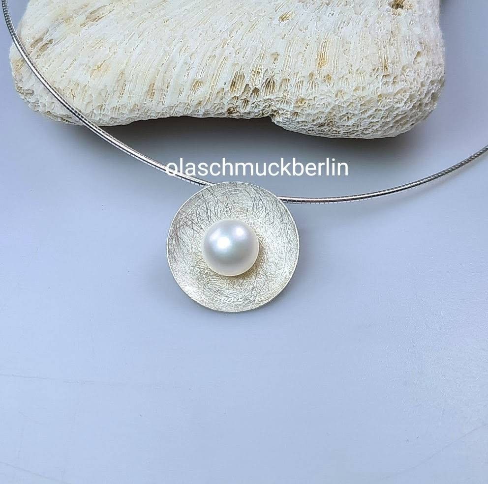 Silber Anhänger mit Süßwasserperle