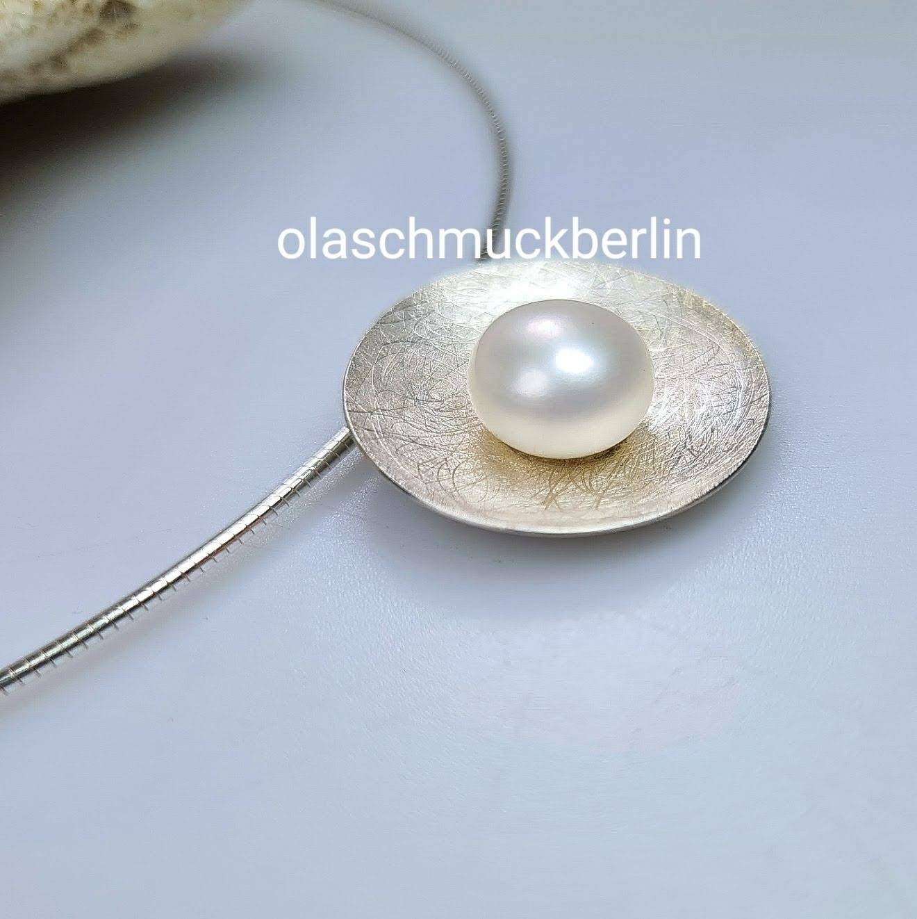 Silber Anhänger mit Süßwasserperle