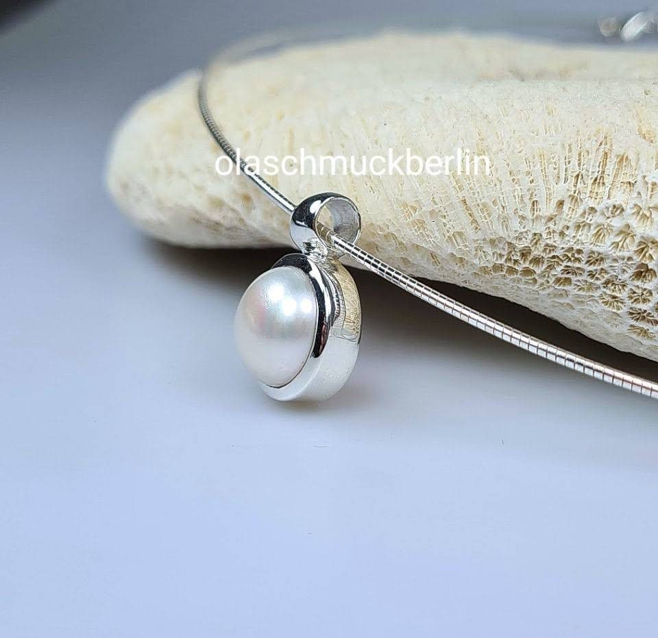 Silber Anhänger mit Süßwasserperle