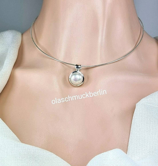 Silber Anhänger mit Süßwasserperle