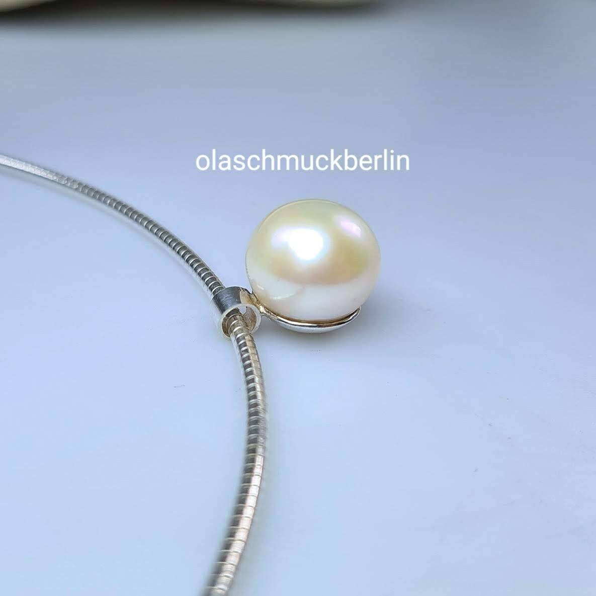 Silber Anhänger mit Süßwasserperle