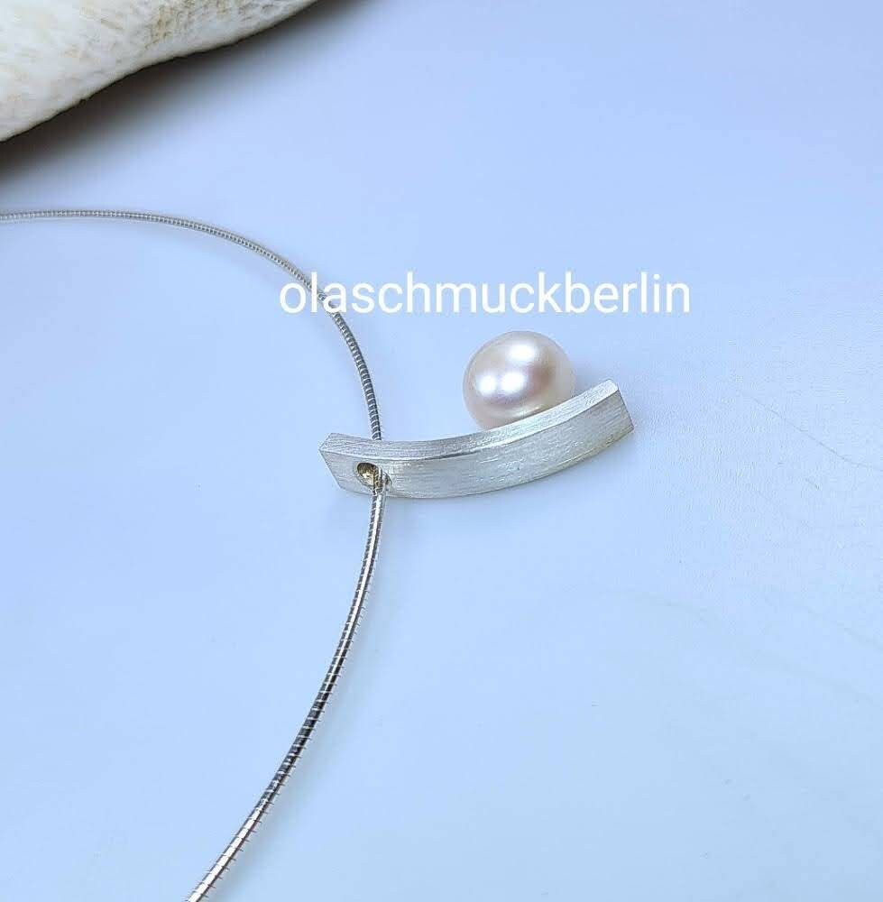 Silber Anhänger mit Süßwasserperle