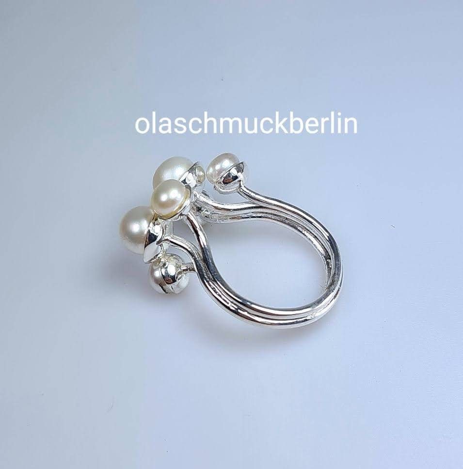 Silberring mit Süßwasserperlen