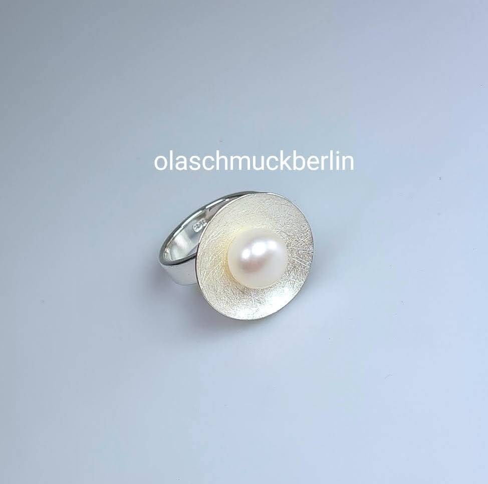 Silberring mit Süßwasserperle