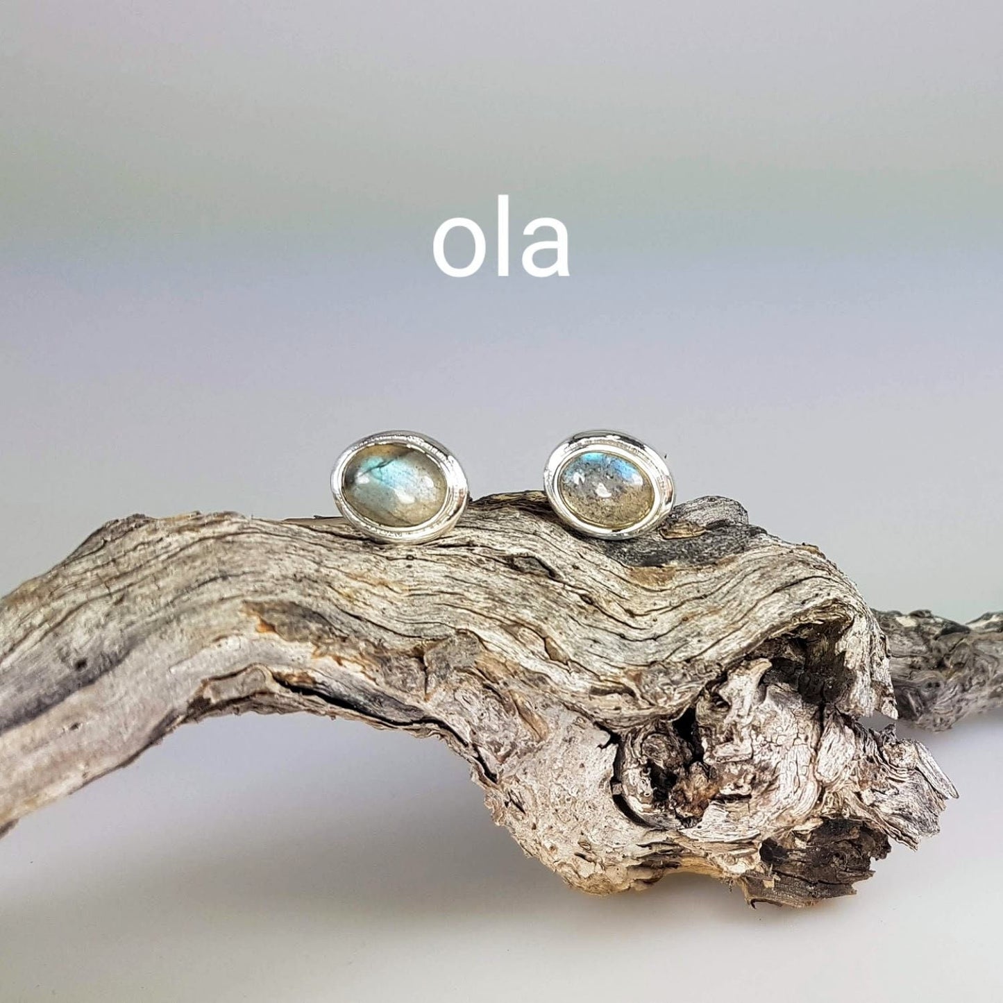 Silberohrstecker mit Labradorit