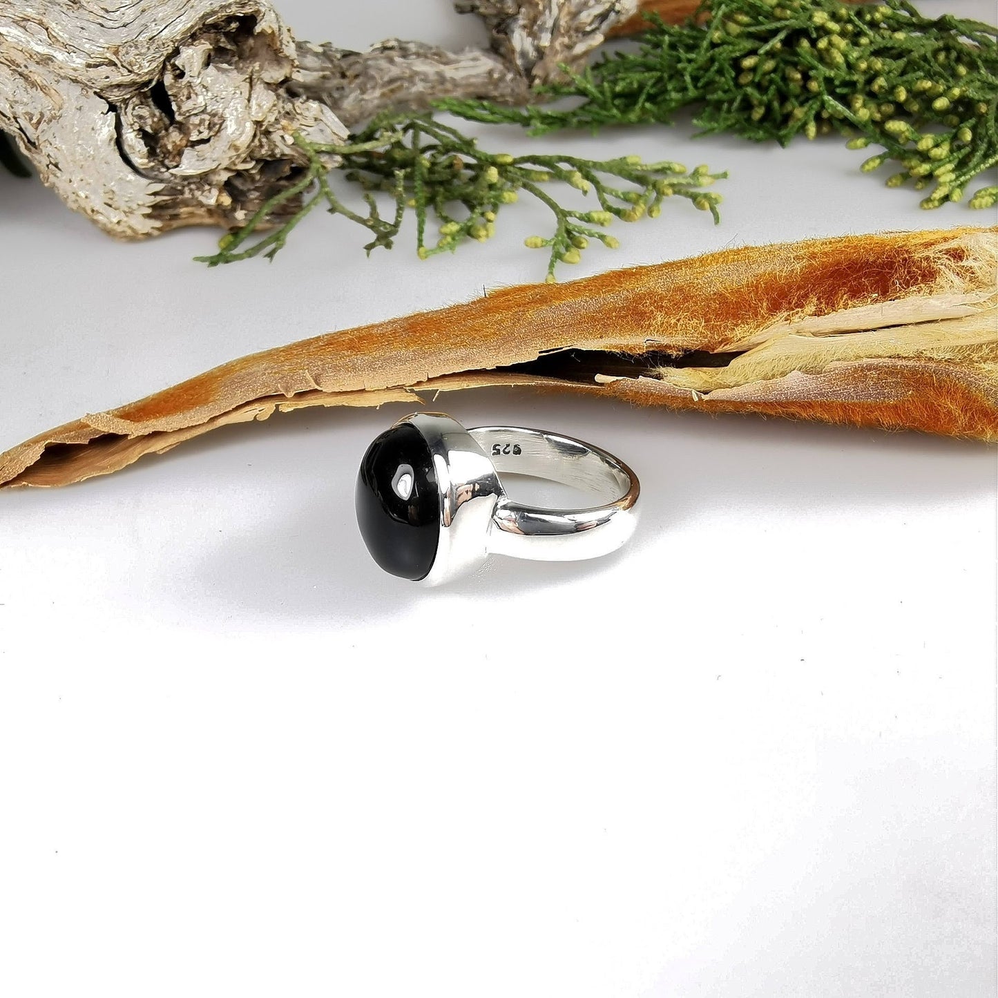 Silberring mit Onyx