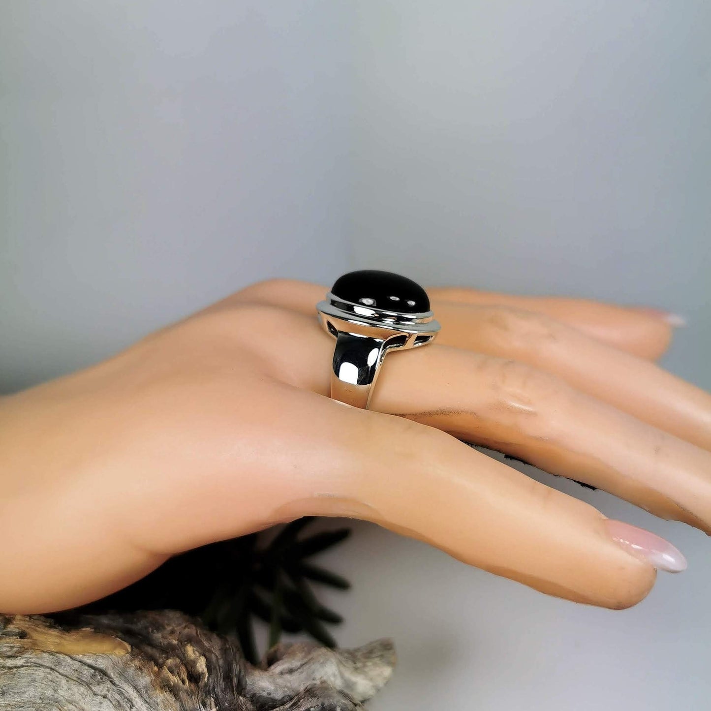Silberring mit Onyx
