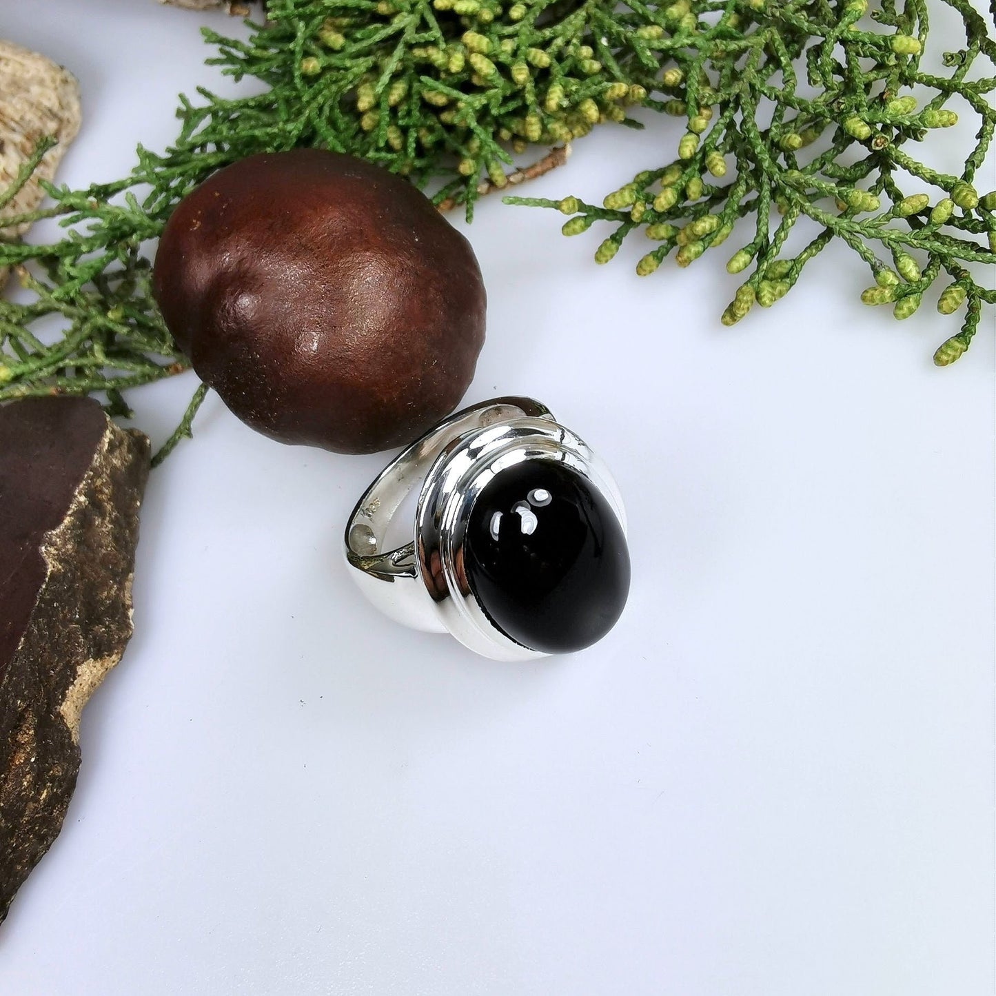 Silberring mit Onyx