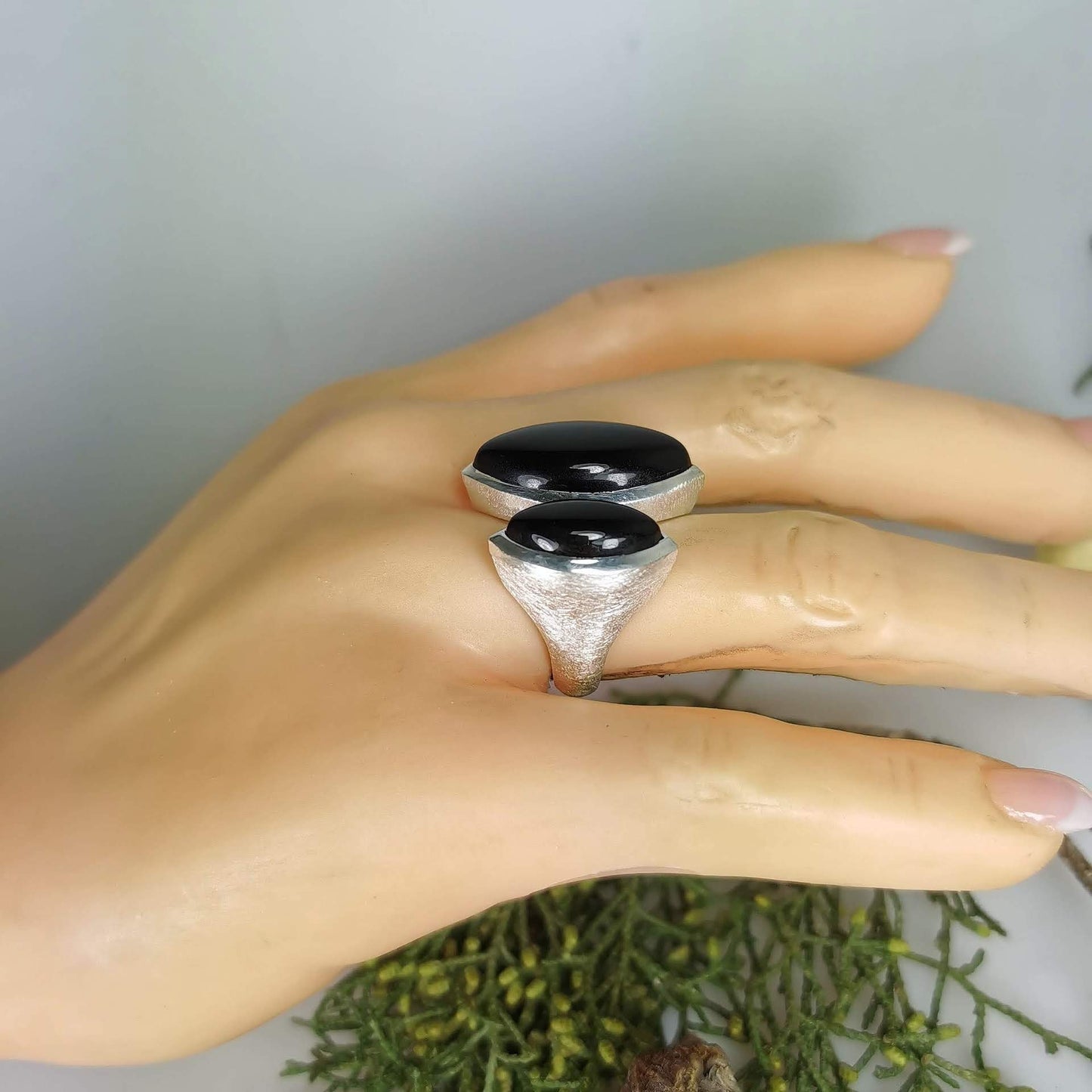 Silberring mit Onyx