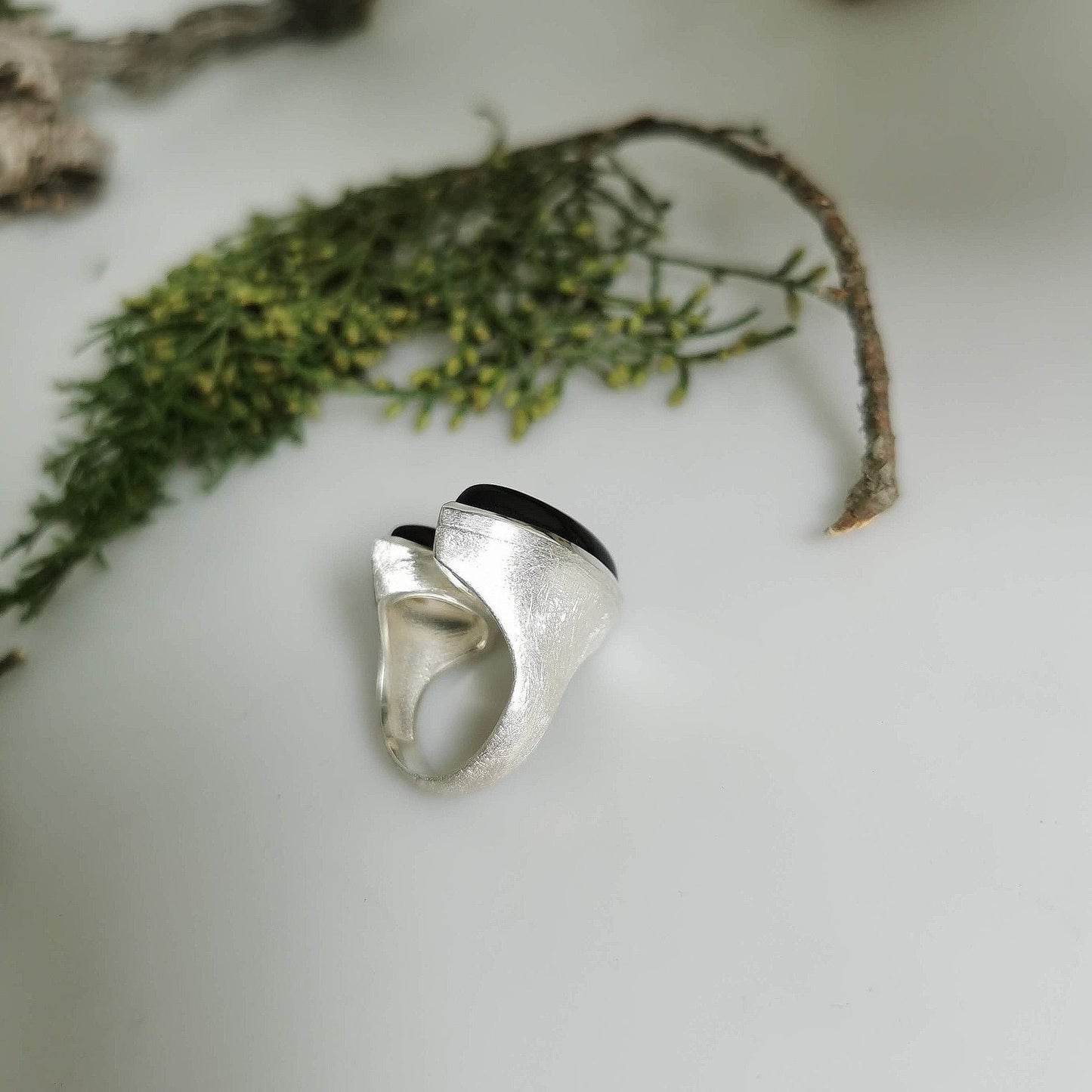 Silberring mit Onyx