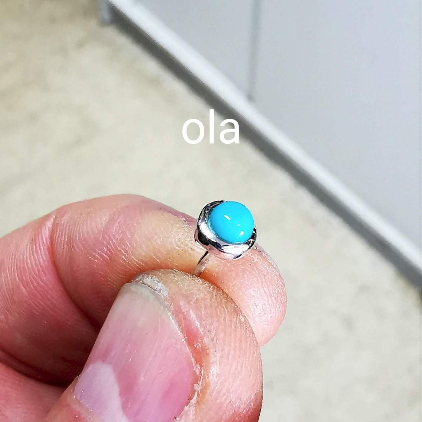 Silberohrstecker mit Türkis