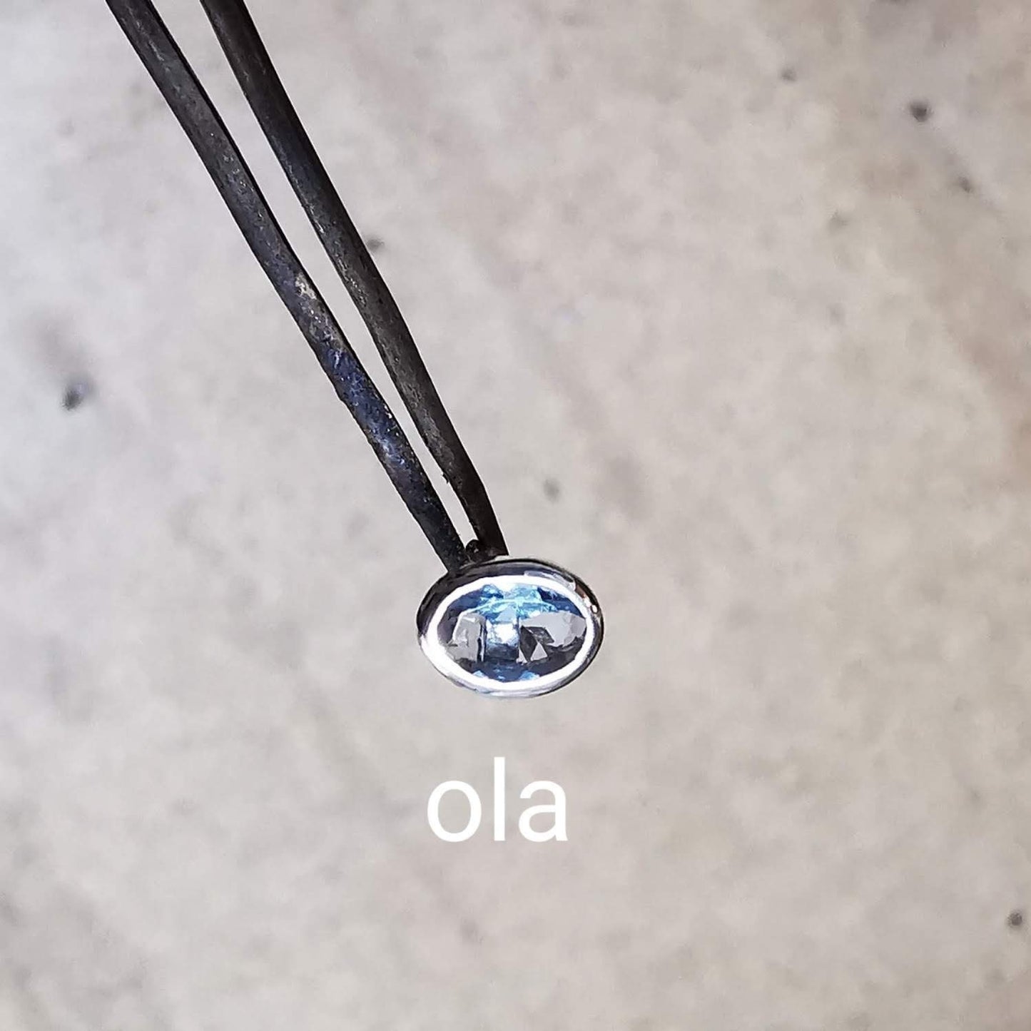 Silberohrstecker mit Aquamarin