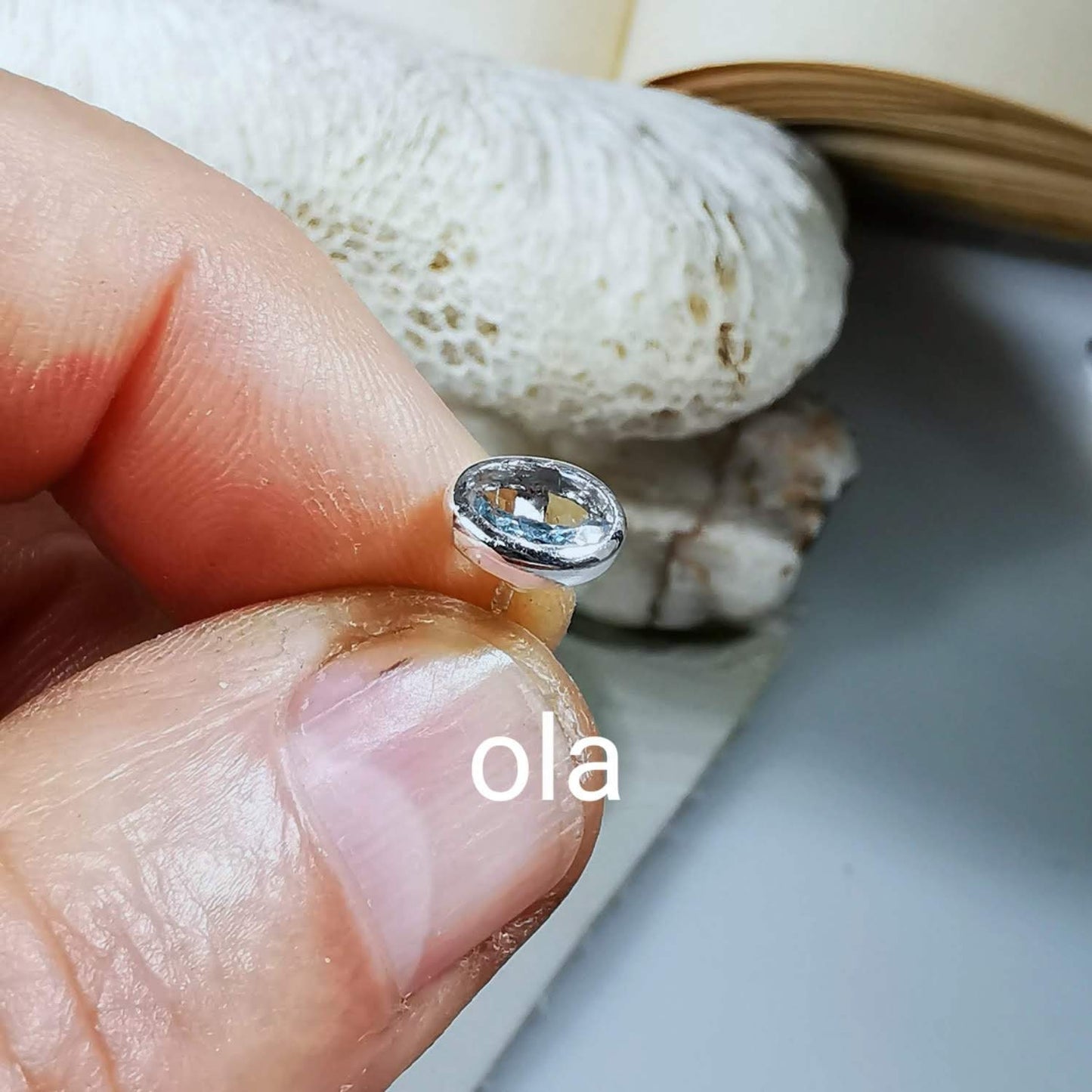 Silberohrstecker mit Aquamarin