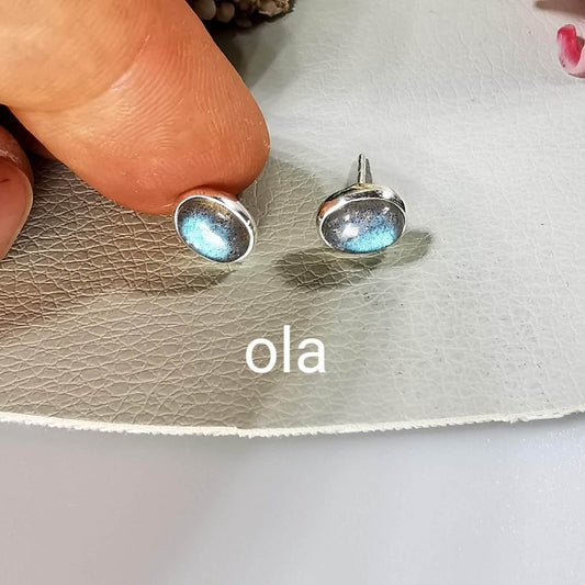 Silberohrstecker mit Labradorit