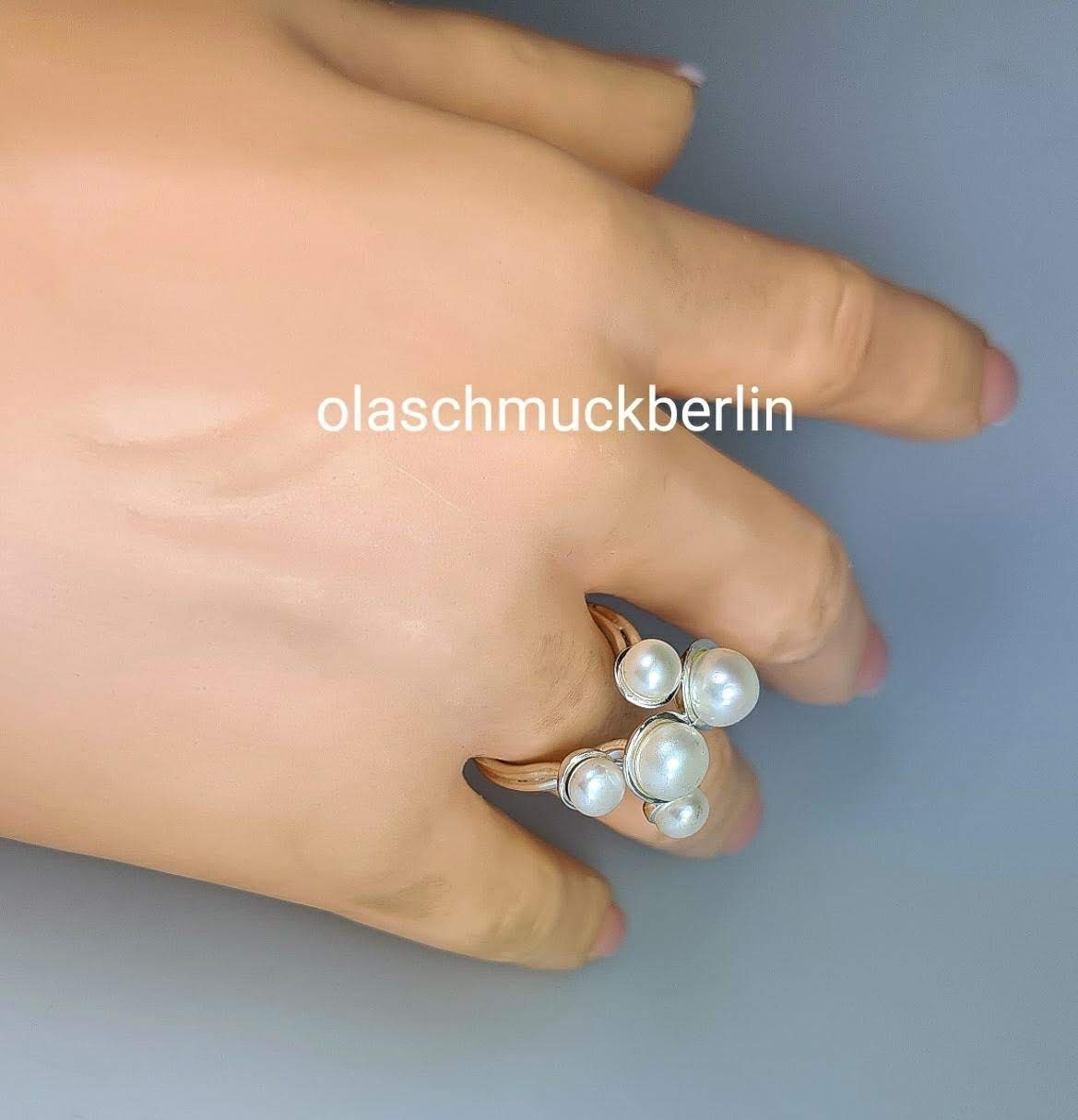 Silberring mit Süßwasserperlen