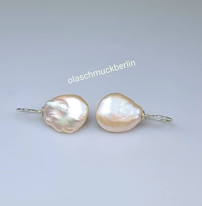 Silberohrhänger mit Barock-Wassertropfen-Perle