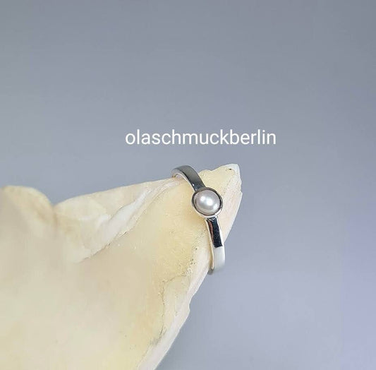 Silberring mit Süßwasserperle