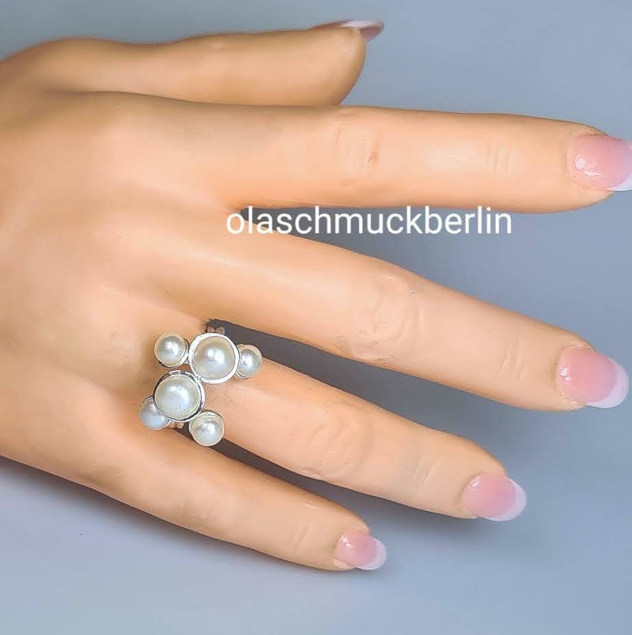 Silberring mit Süßwasserperlen