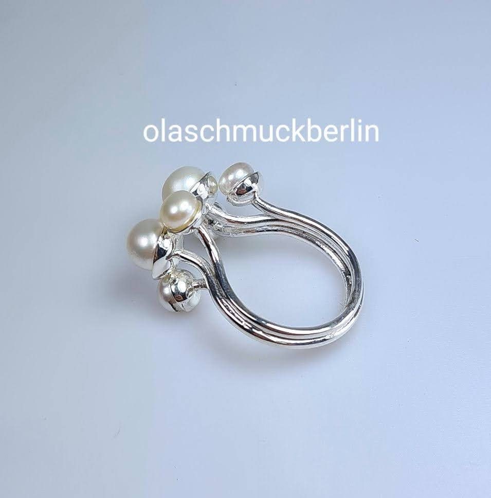 Silberring mit Süßwasserperlen