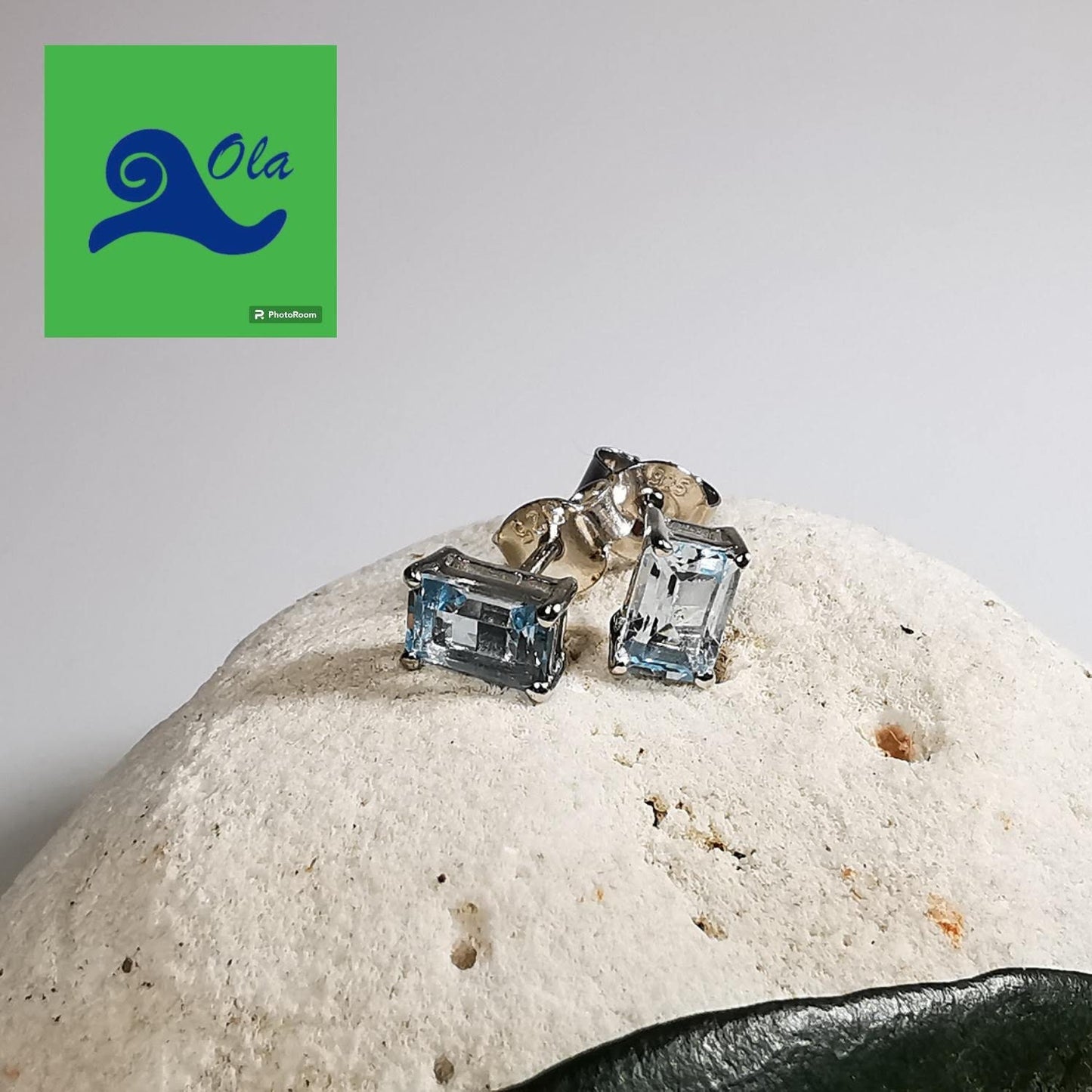 Topas Ohrstecker in Silber gefasst