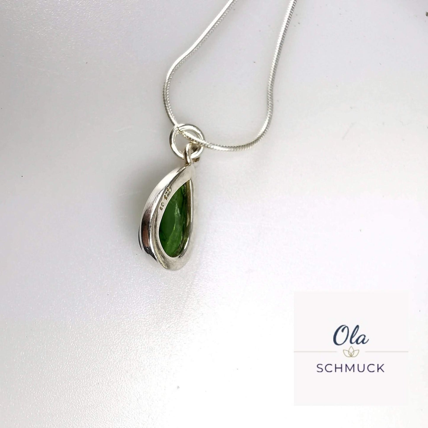 Silber Anhänger mit Chromdiopsid