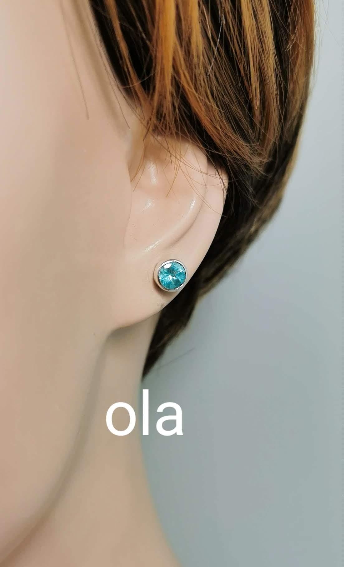 Topas Ohrstecker 925 Silber