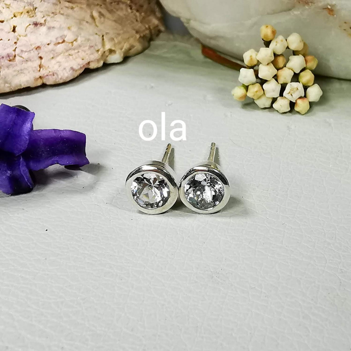 Topas Ohrstecker Silber 925