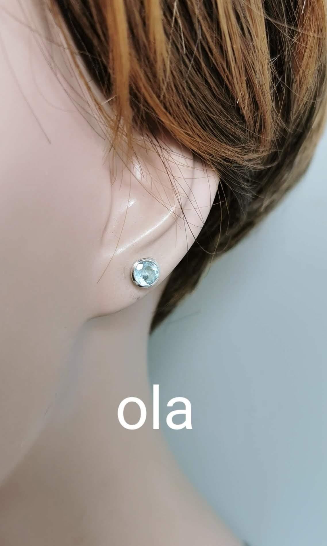 Topas Ohrstecker Silber 925
