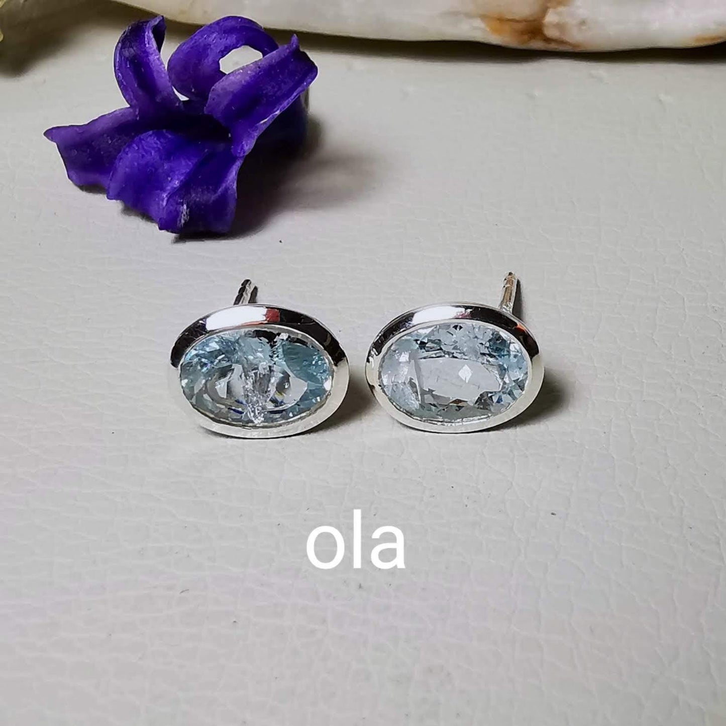 Topas Ohrstecker Silber 925
