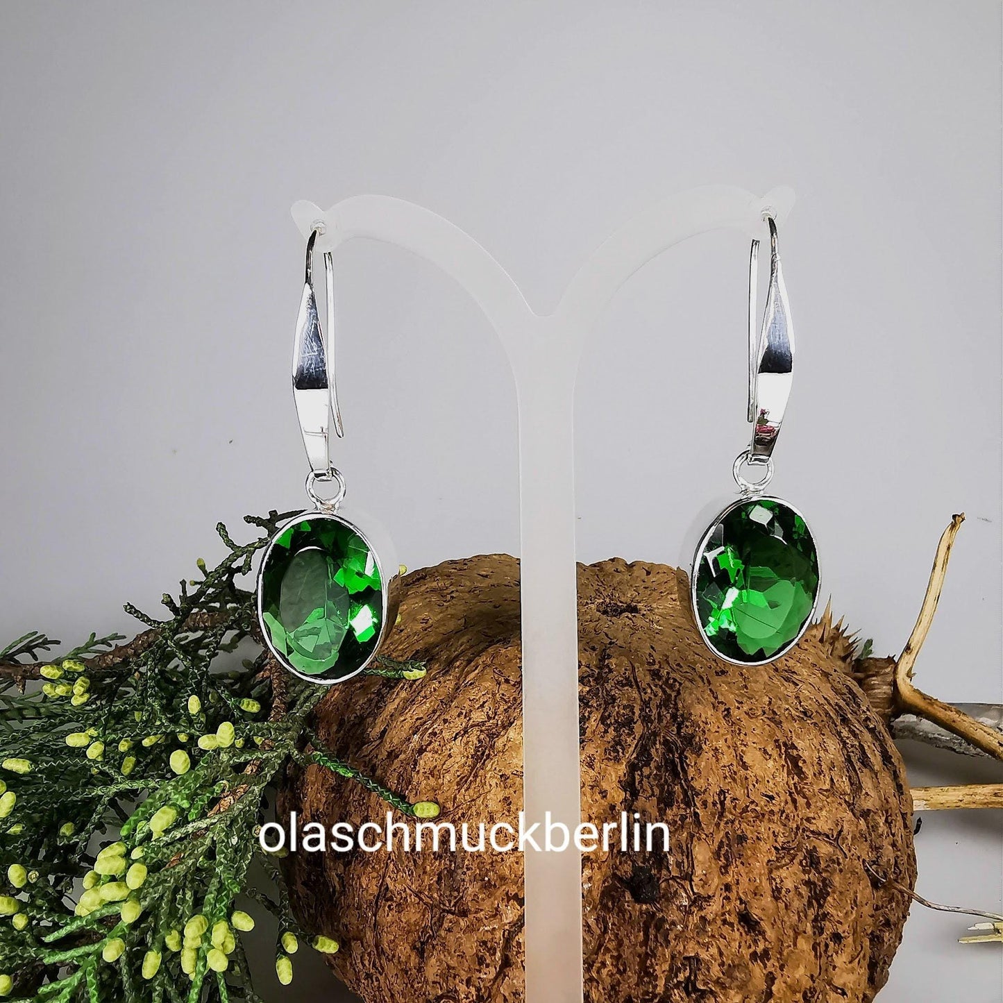 Grüne Obsidian Ohrringe Silber 925
