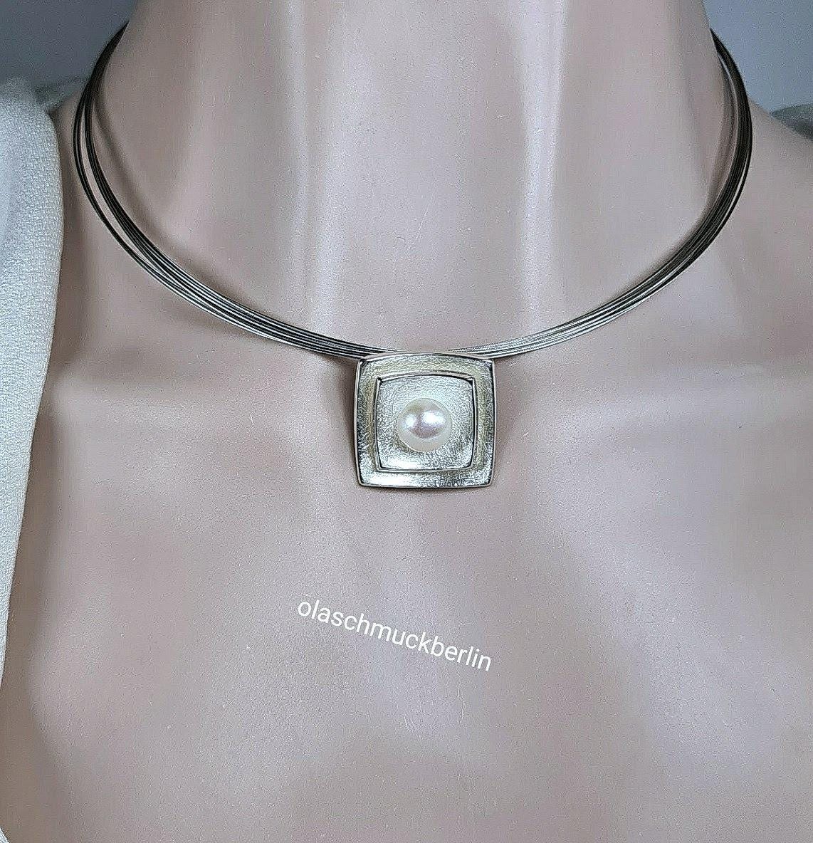 Silber Anhänger mit Süßwasserperle