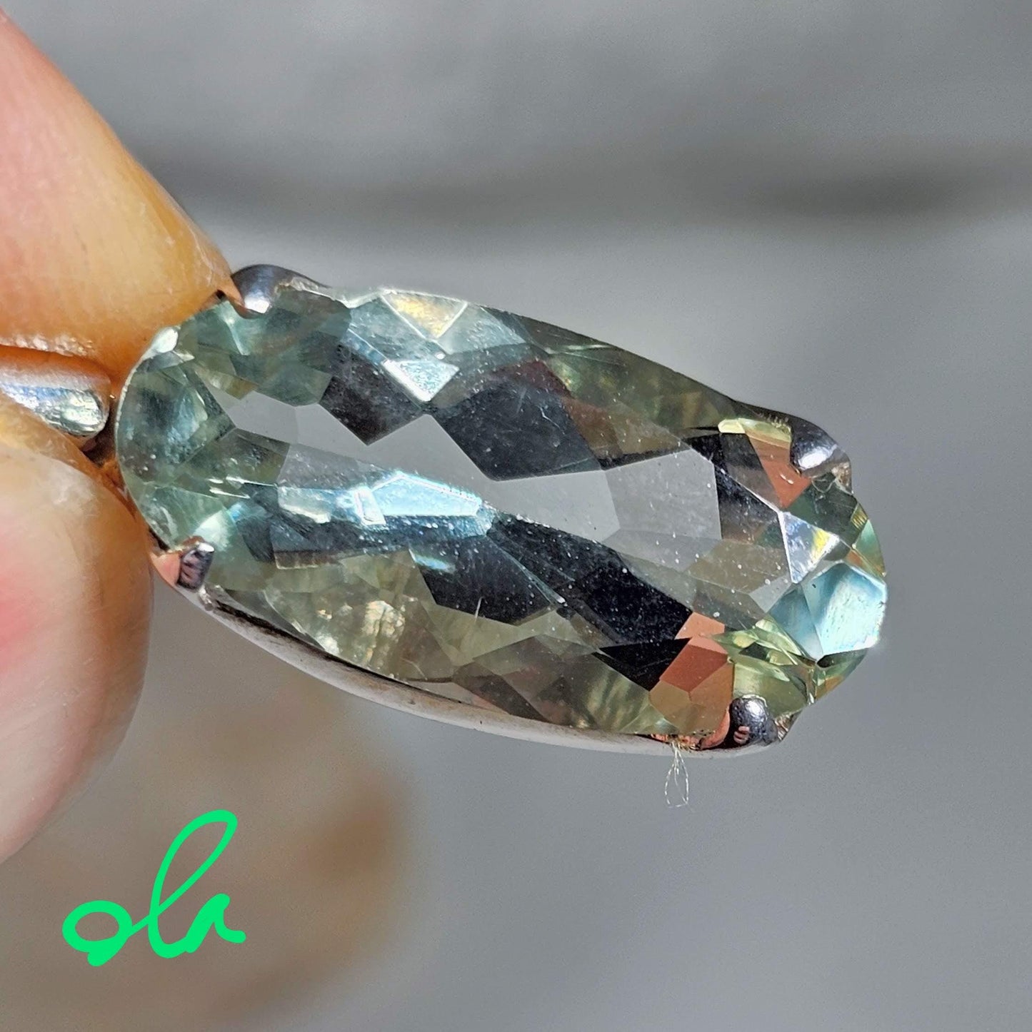 Silberohrringe mit Prasiolith